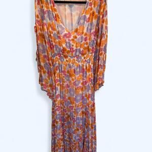 Multi coloured floral maxi dress